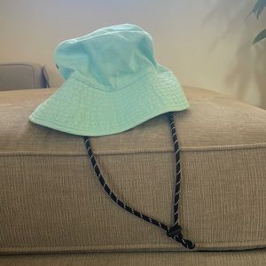 Brand New Blue Bucket Hat with Drawstrings